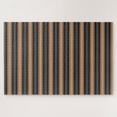 Moderne Stijlvolle geroosterde bruine strepen met Legpuzzel (Horizontaal)