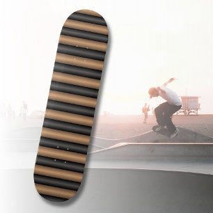 Moderne Stijlvolle geroosterde bruine strepen met  Persoonlijk Skateboard