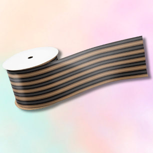 Moderne Stijlvolle geroosterde bruine strepen met  Satijnen Lint