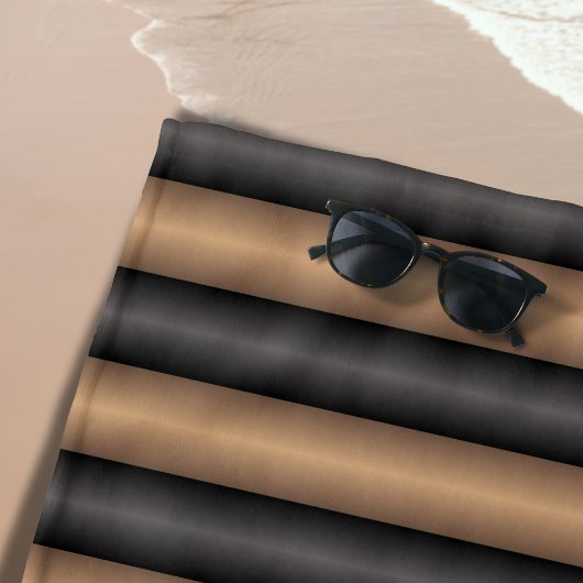 Moderne Stijlvolle geroosterde bruine strepen met  Strandlaken