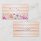 Moderne, stijlvolle, gestreept Waterverf bloemen Visitekaartje (Voorkant / Achterkant)