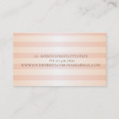 Moderne, stijlvolle, gestreept Waterverf bloemen Visitekaartje (Achterkant)