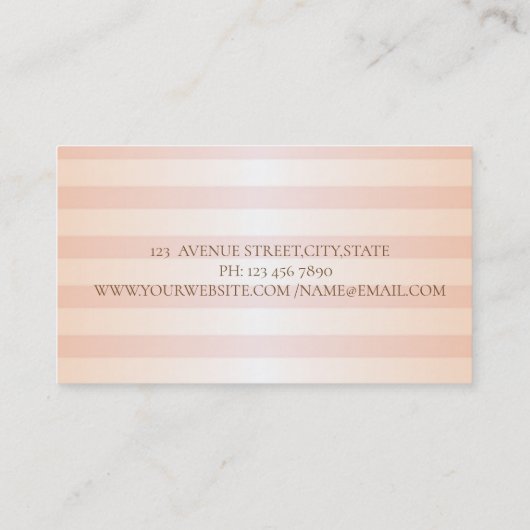 Moderne, stijlvolle, gestreept Waterverf bloemen Visitekaartje (Achterkant)