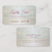 Moderne stijlvolle Glitter Bokeh Makeup Loyalty-ka Klantenkaartje (Voorkant / Achterkant)