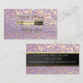Moderne stijlvolle Glittery Bokeh - Makeup-Lipstic Visitekaartje (Voorkant / Achterkant)