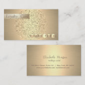 Moderne, stijlvolle Gold Confetti Loyalty Kaart (Voorkant / Achterkant)