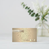 Moderne, stijlvolle Gold Confetti Loyalty Kaart (Staand voorkant)