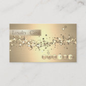 Moderne, stijlvolle Gold Confetti Loyalty Kaart (Voorkant)