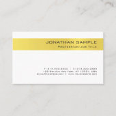 Moderne, stijlvolle Gold White Simple Design Trend Visitekaartje (Voorkant)