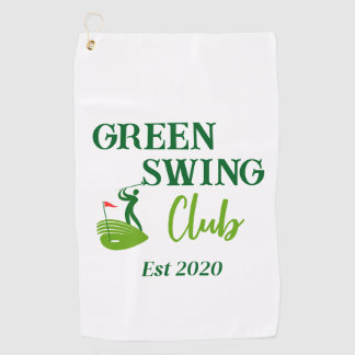 Moderne stijlvolle golfer monogram & naam geperson golfhanddoek