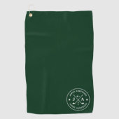 Moderne stijlvolle golfer monogram & naam geperson golfhanddoek (Voorkant)