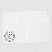 Moderne stijlvolle golfer monogram & naam geperson golfhanddoek (Horizontaal)