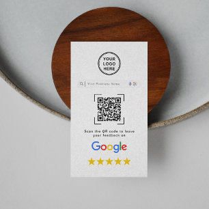 Moderne stijlvolle Google Review QR-code Visitekaartje