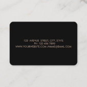 Moderne, stijlvolle gouden cirkels Groene Lotus Visitekaartje (Achterkant)