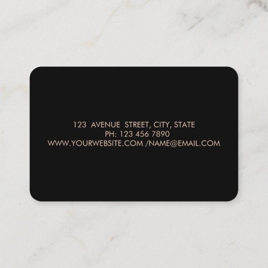 Moderne, stijlvolle gouden cirkels Groene Lotus Visitekaartje (Achterkant)