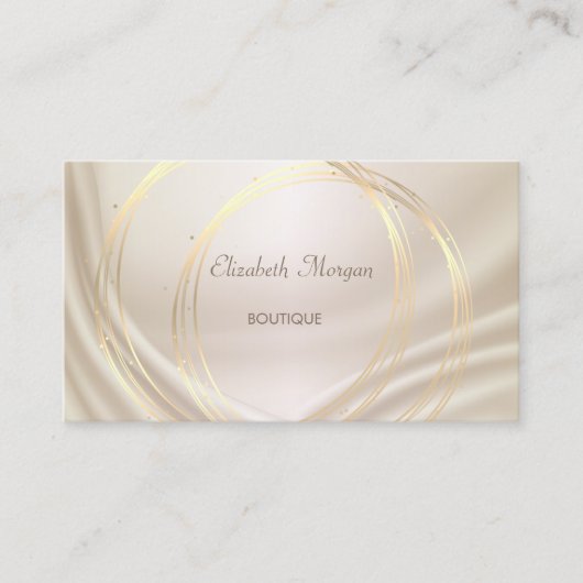 Moderne stijlvolle, gouden cirkels visitekaartje (Voorkant)