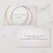 Moderne stijlvolle, gouden cirkels visitekaartje (Voorkant / Achterkant)