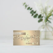 Moderne stijlvolle gouden confetti loyaliteitskaar klantenkaartje (Staand voorkant)