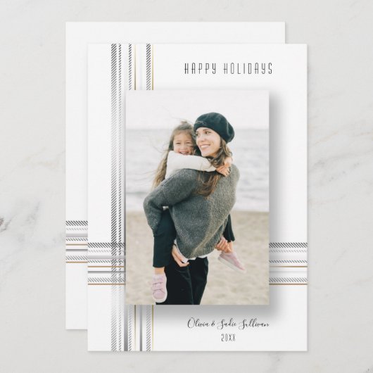 Moderne, stijlvolle gouden en zilveren valschaduw (Voorkant / Achterkant)