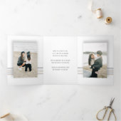 Moderne, stijlvolle gouden en zilveren valschaduw drieluik kaart (Binnen)