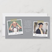 Moderne, stijlvolle gouden strips Foto Afstuderen Bedankkaart (Achterkant)