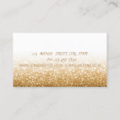 Moderne, stijlvolle, goudgalerij, Bokeh Visitekaartje (Achterkant)