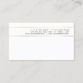 Moderne stijlvolle goudstriped Luxury Design Trend Visitekaartje (Achterkant)