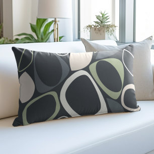 Moderne stijlvolle grijs salie groene abstracte pa accent kussen