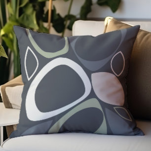 Moderne stijlvolle grijs salie groene abstracte pa kussen