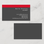 Moderne stijlvolle grijze consultant Manager Visitekaartje (Voorkant / Achterkant)