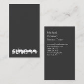 Moderne Stijlvolle Grijze Fitness Sport Visitekaartje (Voorkant / Achterkant)
