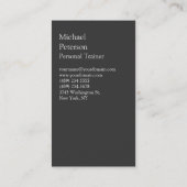Moderne Stijlvolle Grijze Fitness Sport Visitekaartje (Achterkant)