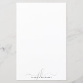 Moderne, stijlvolle grijze monogram Initialen mini (Voorkant)