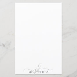 Moderne, stijlvolle grijze monogram Initialen mini