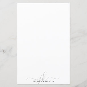 Moderne, stijlvolle grijze monogram Initialen mini