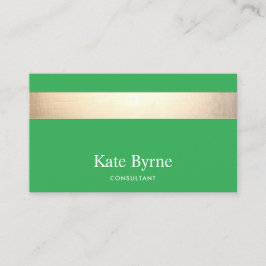 Moderne, stijlvolle, groene gouden streep visitekaartje