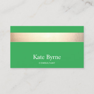 Moderne, stijlvolle, groene gouden streep visitekaartje