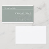 Moderne, stijlvolle, groene minimalistisch trendy- visitekaartje (Voorkant / Achterkant)