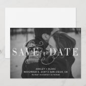 Moderne, stijlvolle, handgeschreven kalligrafie Fo Save The Date (Voorkant / Achterkant)