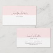 Moderne, stijlvolle, heldere vormgeving met een zw visitekaartje (Voorkant / Achterkant)