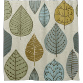 Moderne & stijlvolle herfst vallende bladeren bloe douchegordijn (Voorkant)