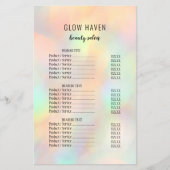 Moderne stijlvolle holografische schoonheidssalon flyer (Voorkant)