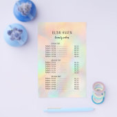 Moderne stijlvolle holografische schoonheidssalon flyer (Enkel)