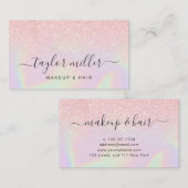  moderne, stijlvolle holografische vormgeving visitekaartje (Voorkant / Achterkant)