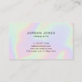  moderne, stijlvolle holografische vormgeving visitekaartje (Achterkant)