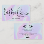 Moderne, stijlvolle holografische zweepslagen en b visitekaartje (Voorkant / Achterkant)