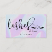 Moderne, stijlvolle holografische zweepslagen en b visitekaartje (Voorkant)