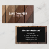 Moderne, stijlvolle houten constructiedruk visitekaartje (Voorkant / Achterkant)