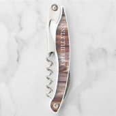 Moderne stijlvolle houten Kurkentrekker flesopener (Voorkant)