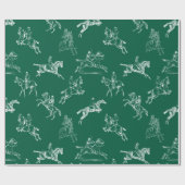 Moderne stijlvolle Hunter Green Horseback Riding T Cadeaupapier (Vlak)